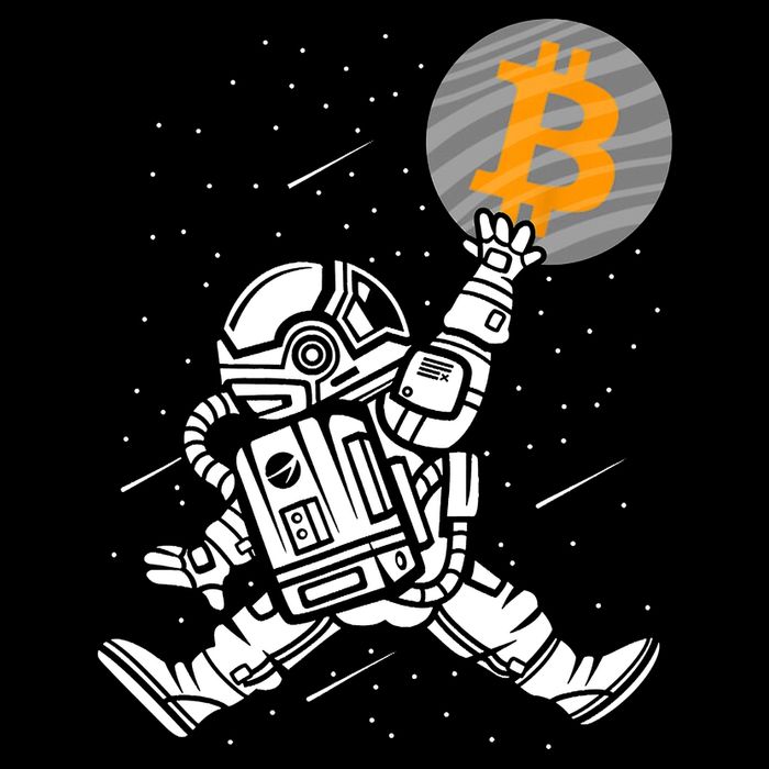Cryptocurrency Bitcoin Space Moon Funny Performance Shirt
