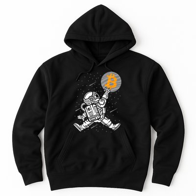 Cryptocurrency Bitcoin Space Moon Funny Hoodie