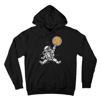 Cryptocurrency Bitcoin Space Moon Funny Hoodie