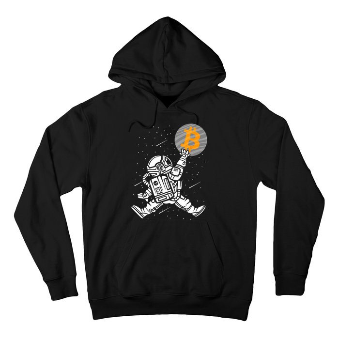 Cryptocurrency Bitcoin Space Moon Funny Hoodie