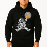 Cryptocurrency Bitcoin Space Moon Funny Hoodie