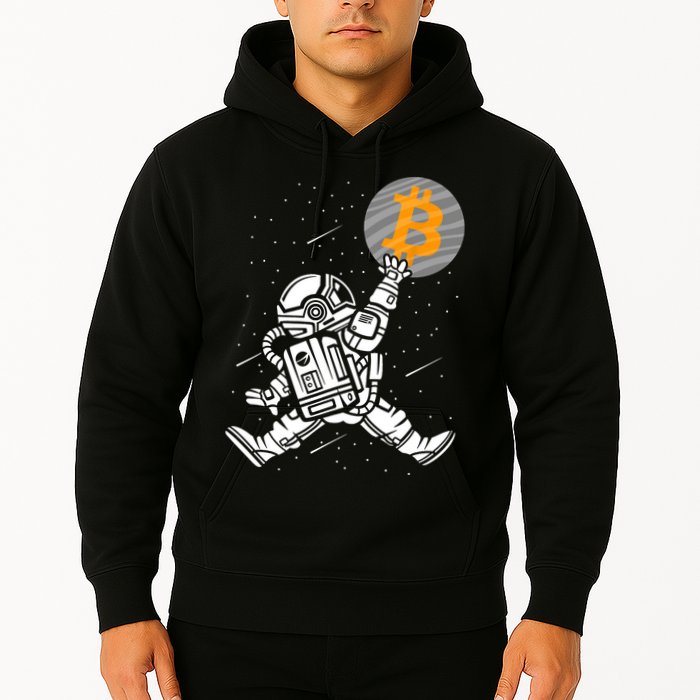 Cryptocurrency Bitcoin Space Moon Funny Hoodie
