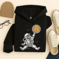 Cryptocurrency Bitcoin Space Moon Funny Hoodie