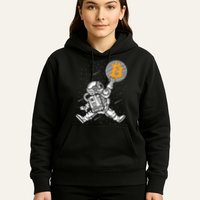 Cryptocurrency Bitcoin Space Moon Funny Hoodie
