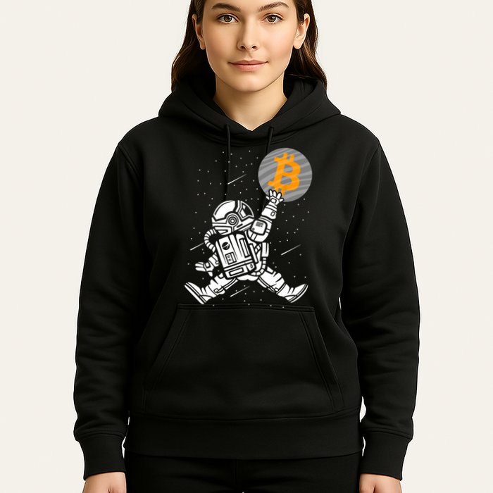 Cryptocurrency Bitcoin Space Moon Funny Hoodie