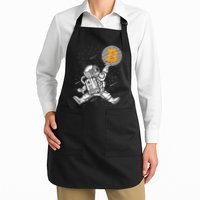 Cryptocurrency Bitcoin Space Moon Funny Apron