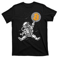 Cryptocurrency Bitcoin Space Moon Funny T-Shirt