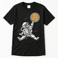 Cryptocurrency Bitcoin Space Moon Funny Tall T-Shirt