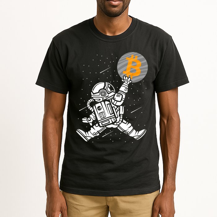 Cryptocurrency Bitcoin Space Moon Funny Tall T-Shirt