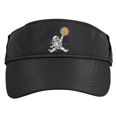 Cryptocurrency Bitcoin Space Moon Funny Adult Drive Performance Visor