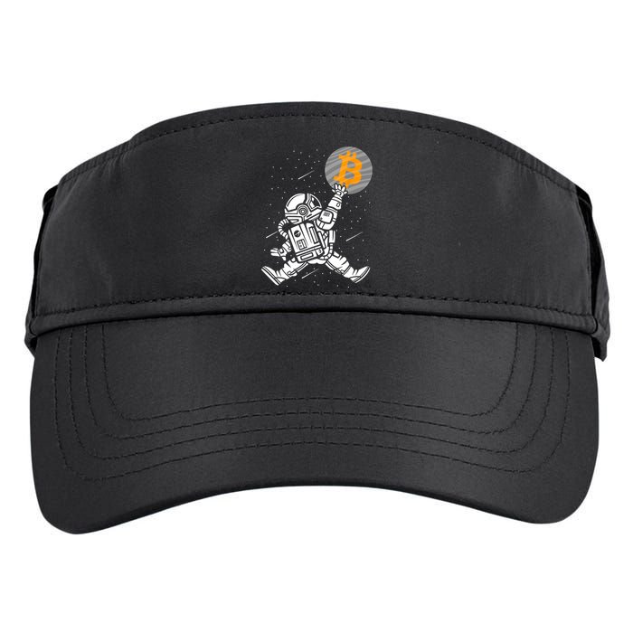 Cryptocurrency Bitcoin Space Moon Funny Adult Drive Performance Visor