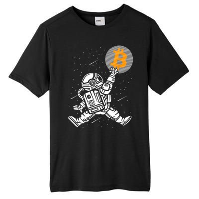 Cryptocurrency Bitcoin Space Moon Funny Tall Fusion ChromaSoft Performance T-Shirt