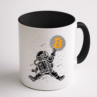 Cryptocurrency Bitcoin Space Moon Funny Mug
