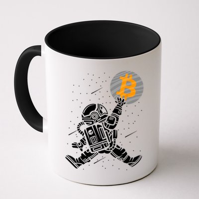 Cryptocurrency Bitcoin Space Moon Funny Mug
