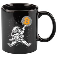 Cryptocurrency Bitcoin Space Moon Funny 11oz C Handle Ceramic Mug