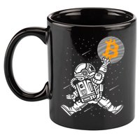 Cryptocurrency Bitcoin Space Moon Funny 11oz C Handle Ceramic Mug