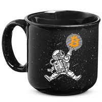 Cryptocurrency Bitcoin Space Moon Funny 15oz Campfire Ceramic Mug
