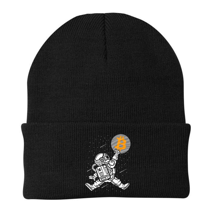 Cryptocurrency Bitcoin Space Moon Funny Beanie