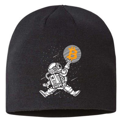 Cryptocurrency Bitcoin Space Moon Funny Sustainable Beanie