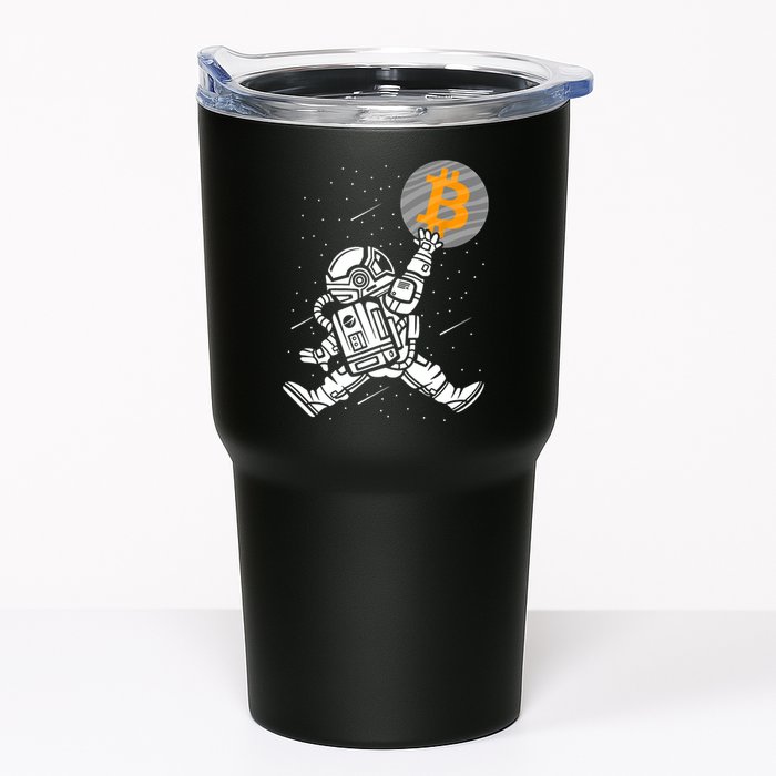 Cryptocurrency Bitcoin Space Moon Funny Tumbler