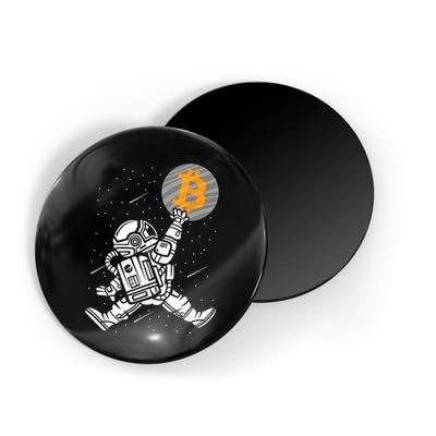 Cryptocurrency Bitcoin Space Moon Funny Magnet