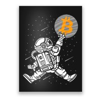 Cryptocurrency Bitcoin Space Moon Funny Poster