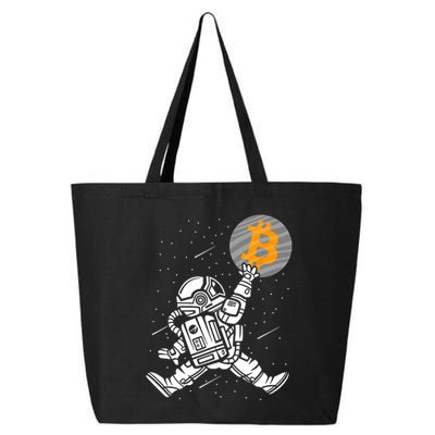 Cryptocurrency Bitcoin Space Moon Funny 25L Jumbo Tote