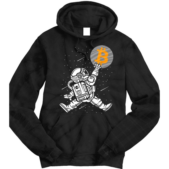 Cryptocurrency Bitcoin Space Moon Funny Tie Dye Hoodie