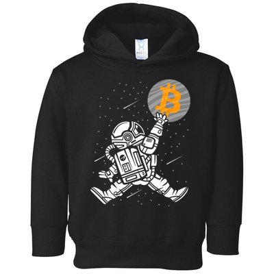 Cryptocurrency Bitcoin Space Moon Funny Toddler Hoodie