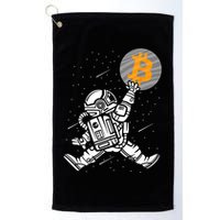 Cryptocurrency Bitcoin Space Moon Funny Golf Towel