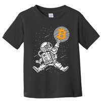 Cryptocurrency Bitcoin Space Moon Funny Toddler T-Shirt