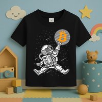 Cryptocurrency Bitcoin Space Moon Funny Toddler T-Shirt