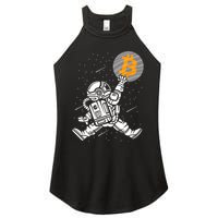 Cryptocurrency Bitcoin Space Moon Funny Women's Perfect Tri Rocker Tank
