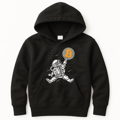 Cryptocurrency Bitcoin Space Moon Funny Kids Hoodie