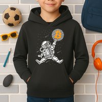 Cryptocurrency Bitcoin Space Moon Funny Kids Hoodie