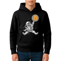 Cryptocurrency Bitcoin Space Moon Funny Kids Hoodie
