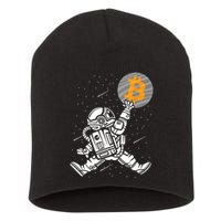 Cryptocurrency Bitcoin Space Moon Funny Short Acrylic Beanie