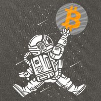Cryptocurrency Bitcoin Space Moon Funny Cotton Canvas Backpack