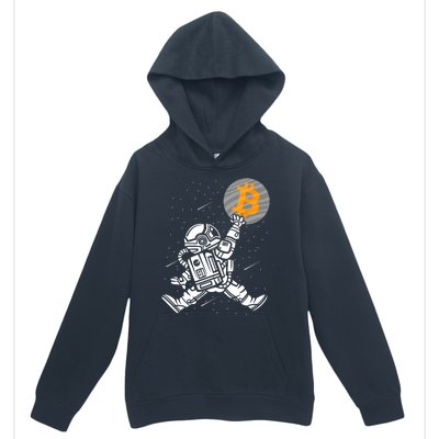 Cryptocurrency Bitcoin Space Moon Funny Urban Pullover Hoodie