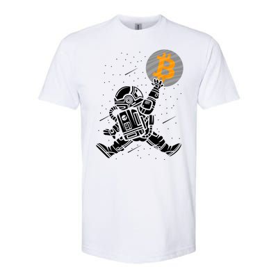 Cryptocurrency Bitcoin Space Moon Funny Softstyle CVC T-Shirt