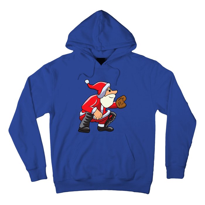 Catcher Baseball Santa Christmas Sport Xmas Pajama Funny Gift Hoodie