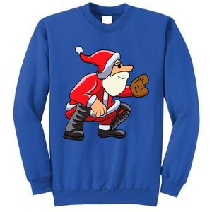 Catcher Baseball Santa Christmas Sport Xmas Pajama Funny Gift Sweatshirt