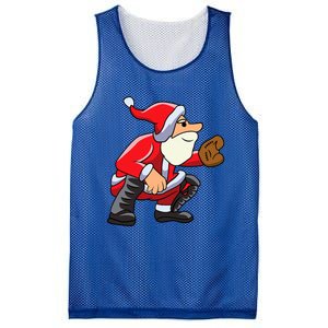 Catcher Baseball Santa Christmas Sport Xmas Pajama Funny Gift Mesh Reversible Basketball Jersey Tank