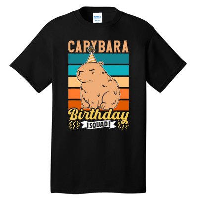 Capybara Birthday Squad Lover Capybaras Rodent Animal Tall T-Shirt