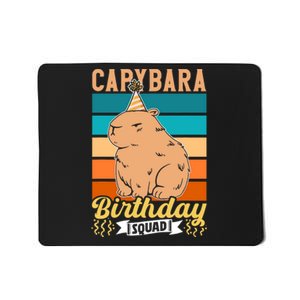 Capybara Birthday Squad Lover Capybaras Rodent Animal Mousepad