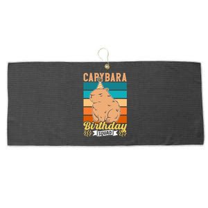 Capybara Birthday Squad Lover Capybaras Rodent Animal Large Microfiber Waffle Golf Towel