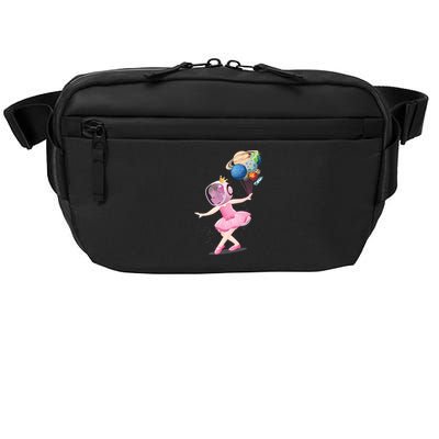 Cute Ballerina Space Astronaut Graphic Art Gift Crossbody Pack