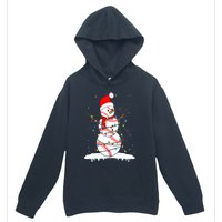 Christmas Baseball Snowman Santa Xmas Lights Urban Pullover Hoodie