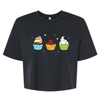 Cupcakes Baking Sweet Cupcakes Sweet Cupcake Baking Bella+Canvas Jersey Crop Tee