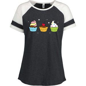 Cupcakes Baking Sweet Cupcakes Sweet Cupcake Baking Enza Ladies Jersey Colorblock Tee